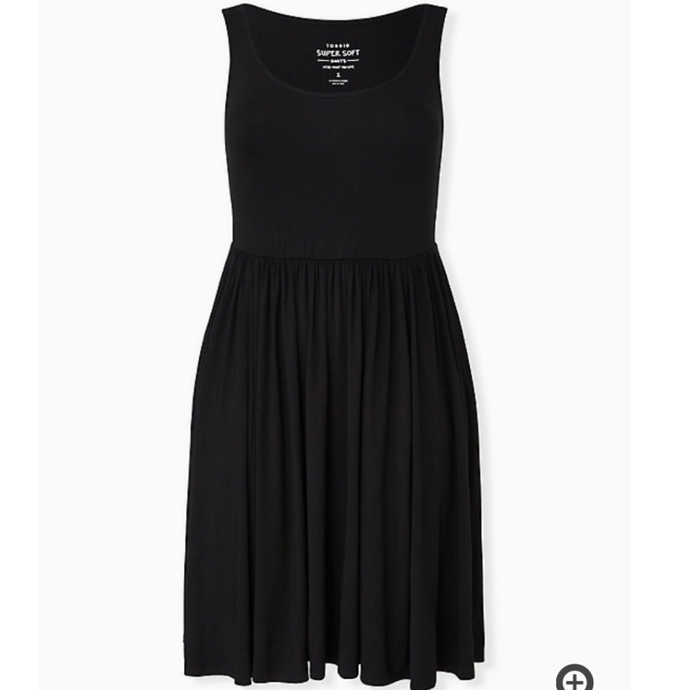 NWT Torrid black jersey super soft skater dress
